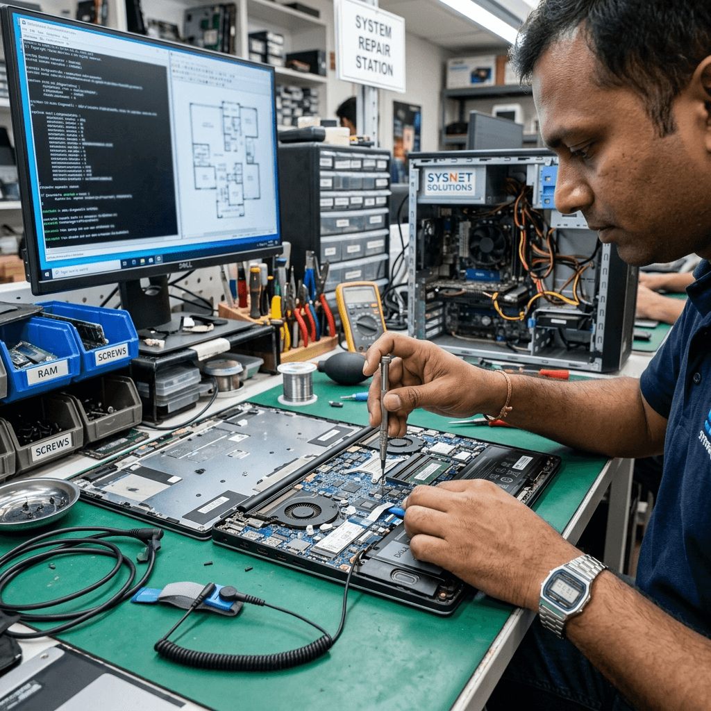 100% In-Front-Of-You Laptop Repair by Zitek Zitek Technician Performing Doorstep Laptop Repair in Ahmedabad